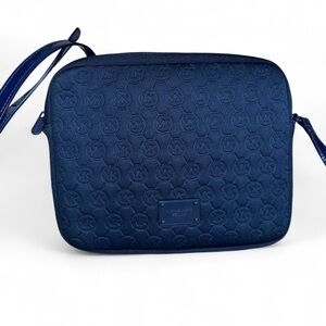 NWOT Michael Kors Signature Embossed Neoprene Padded Crossbody Bag
